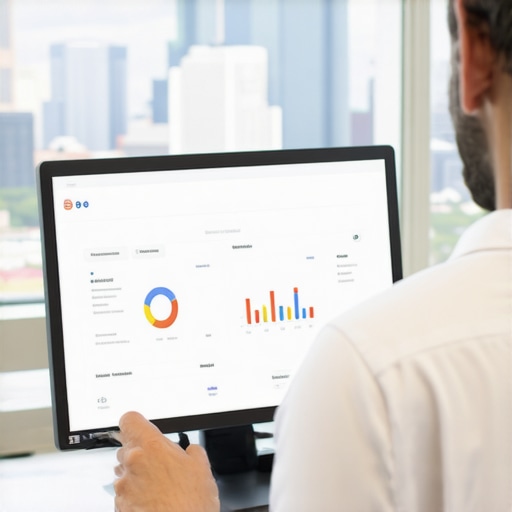 SEO Specialist Analyzing Local Search Data in Plano SEO expert reviewing local SEO metrics and maps for Plano business