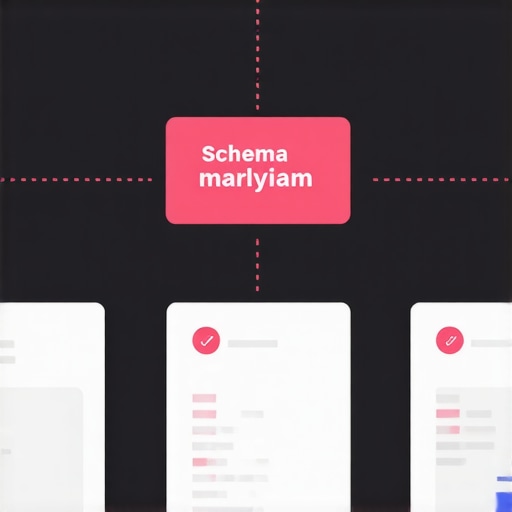 Diagram illustrating schema markup integration on a local business website