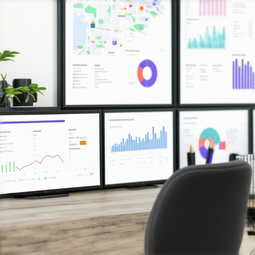 Local SEO Tools Workspace A workspace with SEO and mapping tools on screen for local business optimization