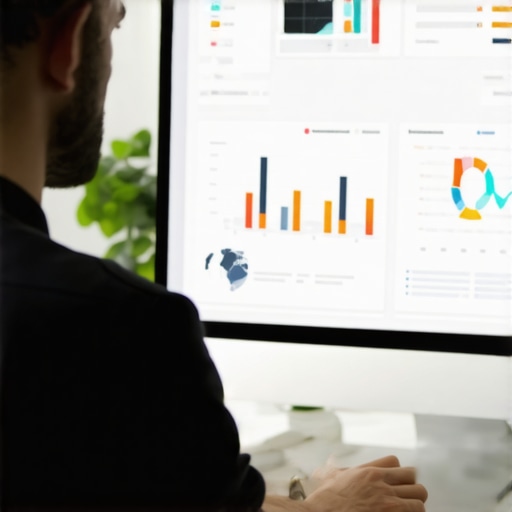 Analyzing Local SEO Data to Maintain Rankings A person reviewing charts and maps on a computer for local SEO performance.