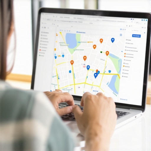 Person geotagging media for local SEO purposes