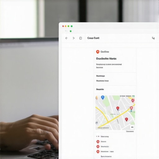 Business owner updating Google My Business profile on a laptop for local SEO