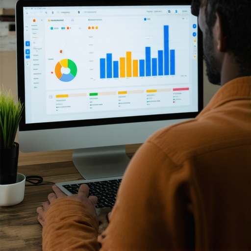Analyzing Local SEO Data A digital marketing analyst reviewing charts showing local SEO factors and rankings.